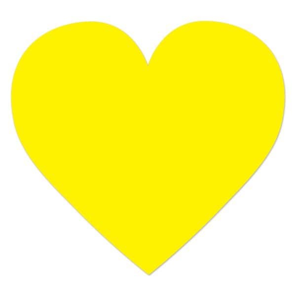 Ergomat DuraStripe Supreme 4.5in X 4.5in HEART Yellow, 30PK DSV-HEART-Y-KIT - main